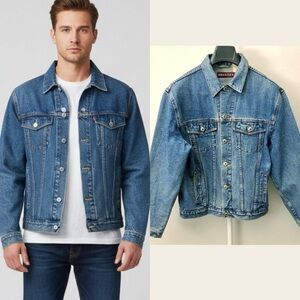 Vintage Nevada Men's Oversized Denim Jacket Size Medium Casual Street Wear Coat.